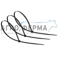 Стяжка кабельная 4,8х200, черная (упак.100 шт), РОССИЯ