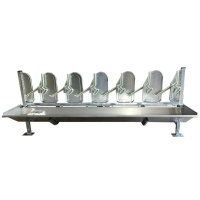 Ограждение с фиксацией, 6- местное, с нержавеющей кормушкой для коз и овец, ИТАЛИЯ