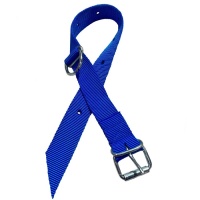 Ошейник для Коз, ременная пряжка, 65х4см, синий, БЕЛАРУСЬ