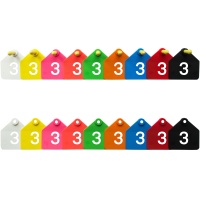 Бирка ушная, 55х55мм, двойная, под щипцы, с надписью, средняя, РОССИЯ