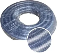 Шланг молочный ПВХ армированный металлом 50х5,5 прозрачный, ИЗРАИЛЬ