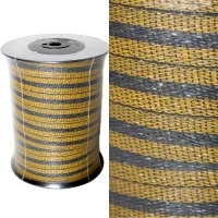 Лента ограждения электроизгороди, 200м*30мм, 4*0,18мм, желтая