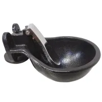 Автопоилка индивидуальная, чугунная эмалированная, с языком из нерж. стали, 1,6л, КИТАЙ