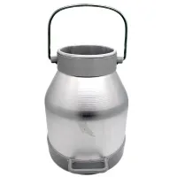Ведро доильное, алюминиевое, 20л, с пласт. основанием, РОССИЯ