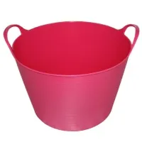 Ведро гибкое с ушками, пластиковое, 14л, Розовое
