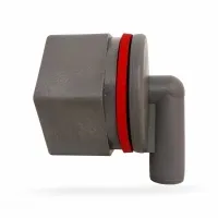 Клапан в ведро для выпойки, серый, пластмассовый