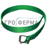 Ошейник для КРС, ременная пряжка, зеленый, 120х4см, БЕЛАРУСЬ