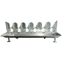 Ограждение с фиксацией, 6- местное, с нержавеющей кормушкой для коз и овец, ИТАЛИЯ